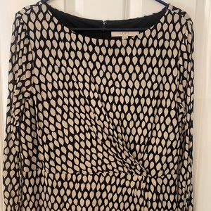 Printed knit dress with side twist